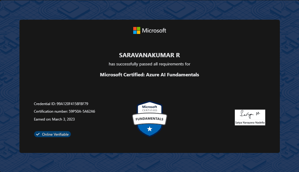 Microsoft Certified: Azure AI Fundamentals