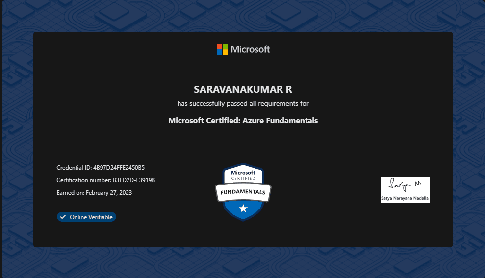 Microsoft Certified: Azure Fundamentals